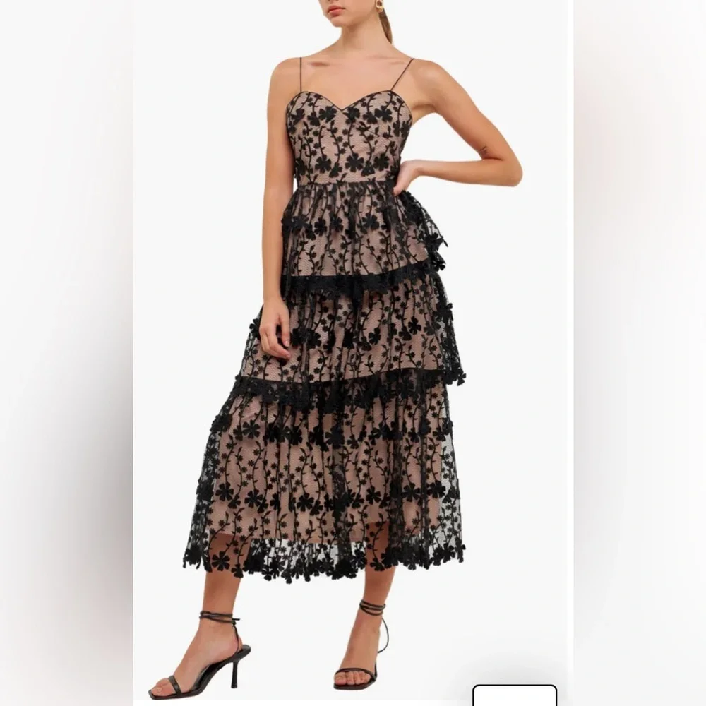 Endless Rose Crocheted Layered Midi Dress - Picture 4 of 9